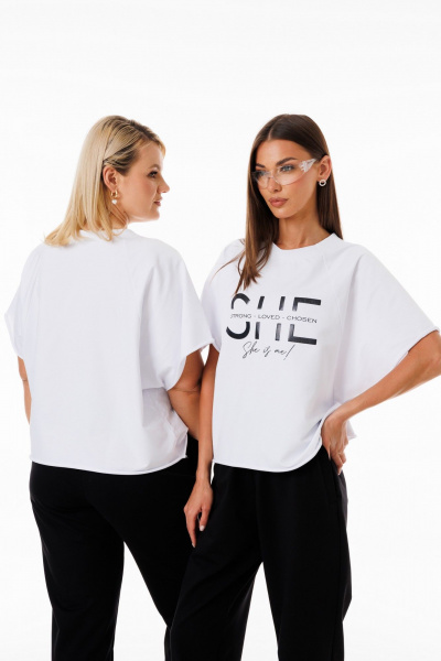 Костюм 2-ка из трикотажа с принтами и свободными брюками Kivviwear 42674184.10 - фото 4