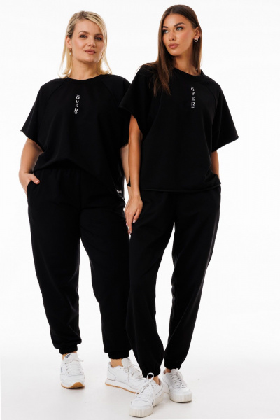 Стильный спортивный костюм из трехниточного футера с брюками Kivviwear 42674184.06 - фото 1