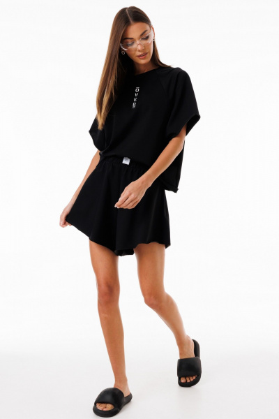 Стильный спорткомплект из трикотажа с шортами и джемпером Kivviwear 42674268.06 - фото 4