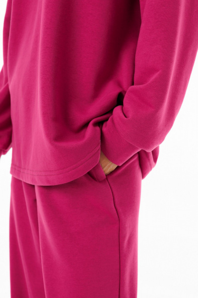 Розовые брюки палаццо с боковыми разрезами Kivviwear 4132.11 - фото 7