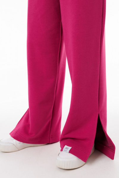 Розовые брюки палаццо с боковыми разрезами Kivviwear 4132.11 - фото 5