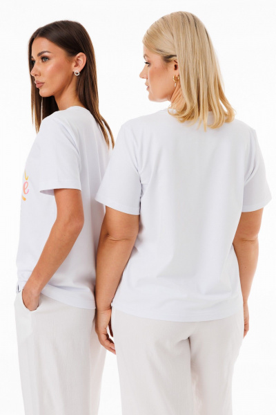 Футболка из кулирной глади с яркими принтами Kivviwear 4039.01 - фото 5