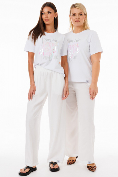 Футболка из кулирной глади с яркими принтами Kivviwear 4039.01 - фото 4