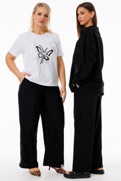 Футболка из хлопка с принтами и эластаном Kivviwear 4039.02 - фото 7