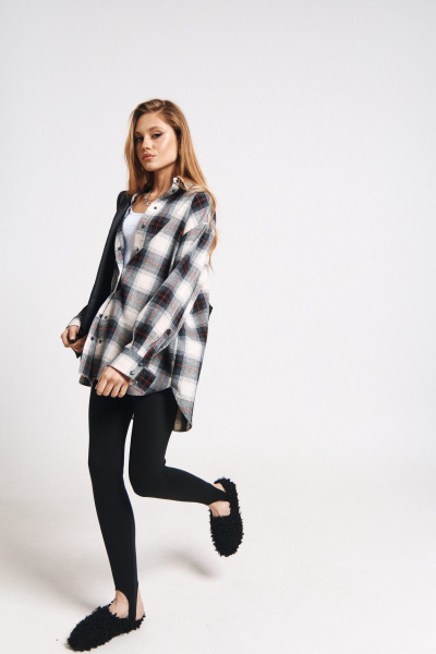 Леггинсы с минусовой прибавкой и штрипками по низу MilMil 1179 черный - фото 6