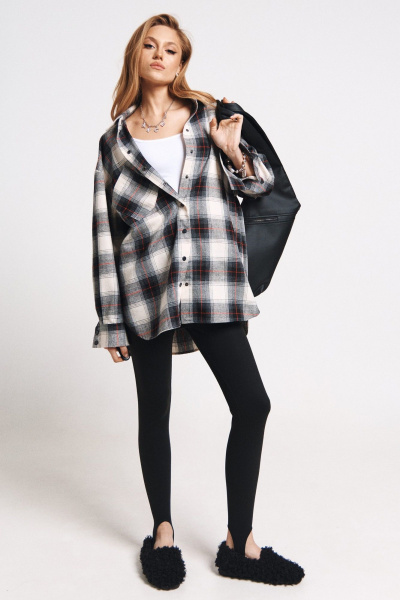 Леггинсы с минусовой прибавкой и штрипками по низу MilMil 1179 черный - фото 5