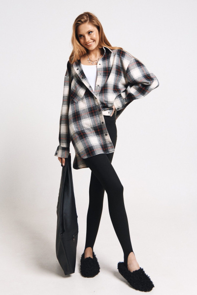 Леггинсы с минусовой прибавкой и штрипками по низу MilMil 1179 черный - фото 1