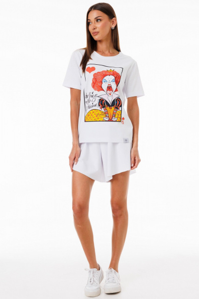 Футболка из трикотажа с принтами для casual и спорта Kivviwear 4039.15 - фото 3