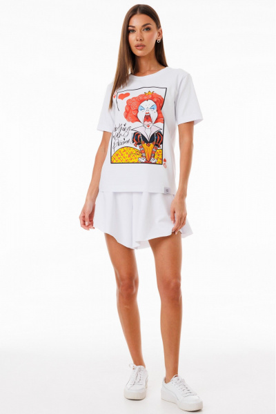 Футболка из трикотажа с принтами для casual и спорта Kivviwear 4039.15 - фото 2