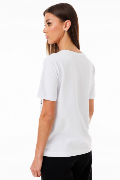 Базовая футболка из хлопка с принтами для любого образа Kivviwear 4039.18 - фото 9