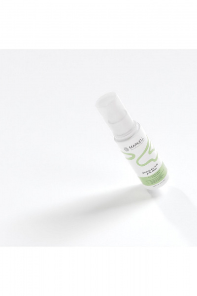 Бесцветный флюид с ниацинамид и улиточным муцином для лица MARKELL Natural GREEN SECRET Флюид-баланс для лица - фото 6