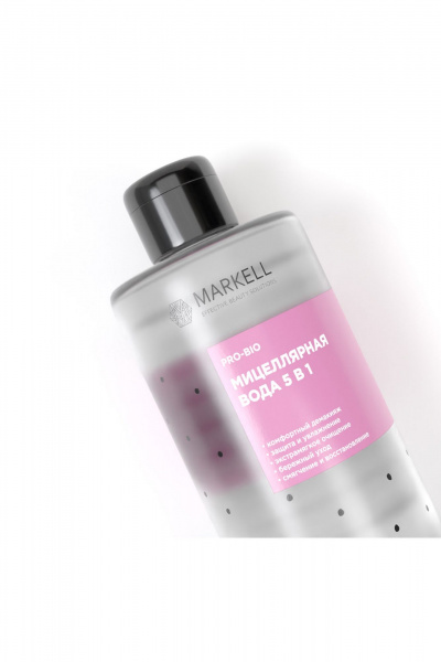 Мицеллярная вода 5 в 1 для лица 430 мл MARKELL PRO-BIO Мицеллярная вода 5в1 - фото 4