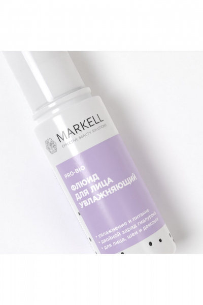Увлажняющий бесцветный флюид для ежедневного ухода MARKELL PRO-BIO Флюид для лица Увлажняющий - фото 4
