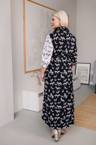 Демисезонное платье с рукавом ¾ и воротником рубашечным ASV 2504 - фото 2