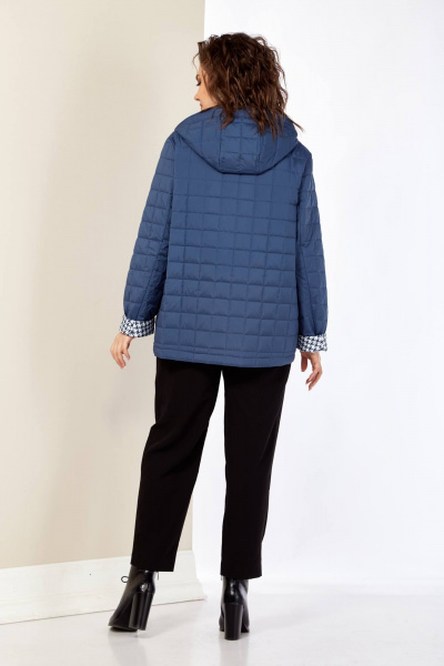 Двухсторонняя демисезонная куртка с капюшоном и функциями Shetti 2182 джинс - фото 12