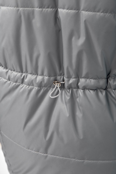 Демисезонное пальто полуприлегающего силуэта из плащёвой ткани Диомант 2040 серый - фото 12