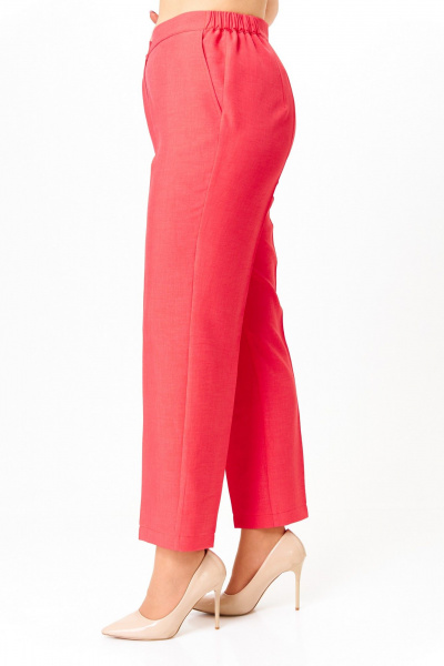 Костюм из текстиля с рубахой и брюками ANASTASIA MAK 1235 рубиновый - фото 9