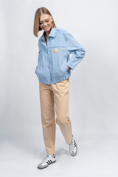 куртка свободного кроя из микроштрокса Noche mio 3.805 alabat - фото 1