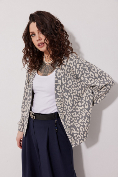 майка приталенная трикотажная хлопковая базовая MG Wear 2175 белый - фото 1