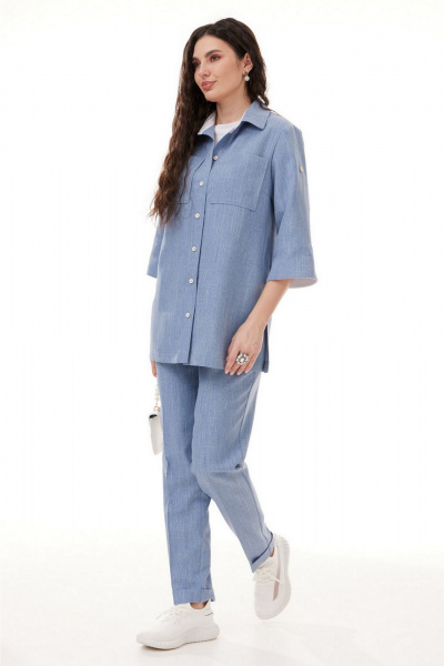 Блуза, брюки, футболка Твой имидж 2103 небесно-голубой - фото 6