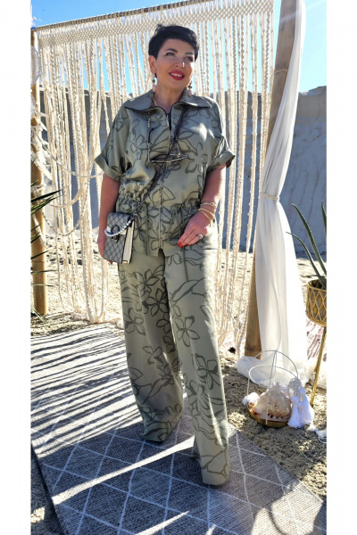 Блуза, брюки Vittoria Queen 24283 полынь - фото 4