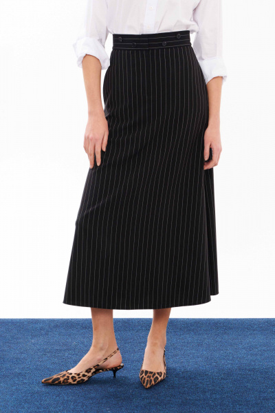 Черный сарафан из текстиля с съемным верхом для деловых и casual тем Панда 12683 черный - фото 8