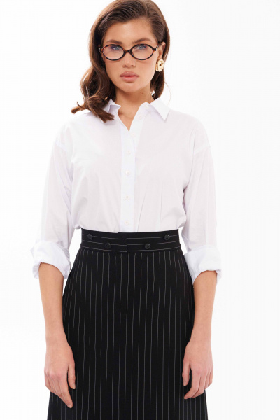 Черный сарафан из текстиля с съемным верхом для деловых и casual тем Панда 12683 черный - фото 9