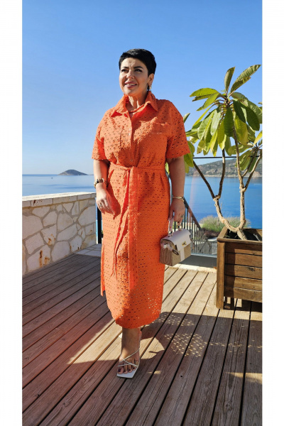 Платье Vittoria Queen 24393 оранжевый - фото 5