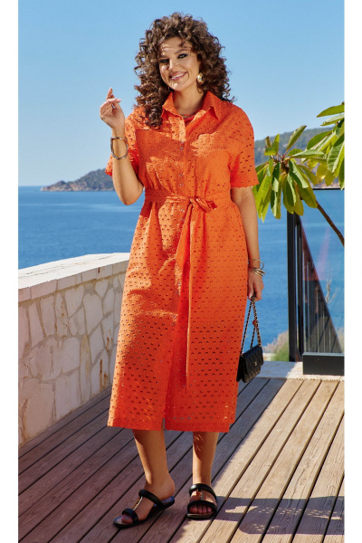Платье Vittoria Queen 24393 оранжевый - фото 3