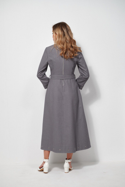 Джинсовое платье с карманами и съемным поясом AMUARt 1035 джинс,серый - фото 17