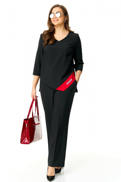 Комплект из брюк и блузона с контрастными деталями Taita plus 2503 - фото 2