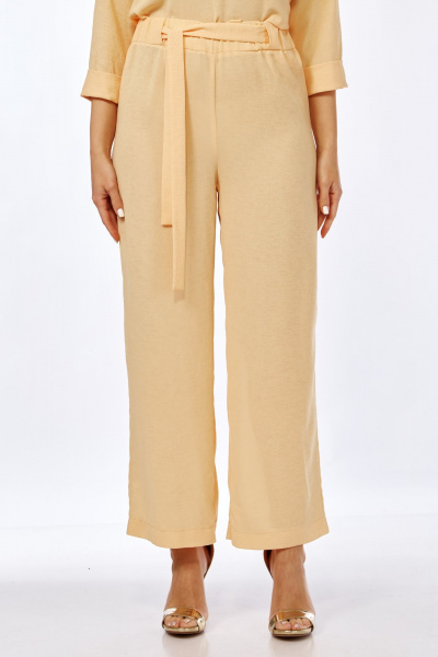 Женские брюки палаццо из текстиля с высокой посадкой Abbi 2025 - фото 11