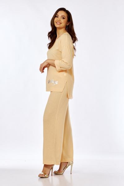 Женские брюки палаццо из текстиля с высокой посадкой Abbi 2025 - фото 7