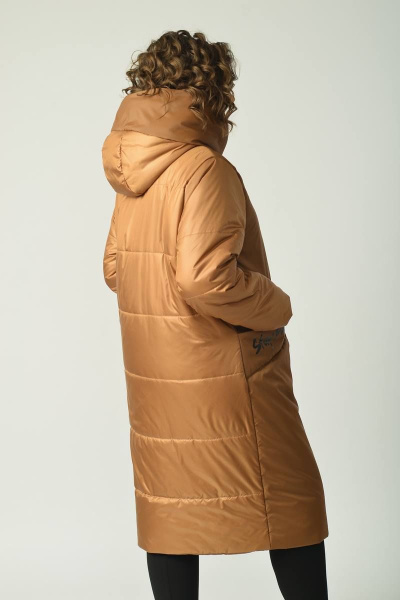 Пальто Диомант 1602 горчица - фото 3