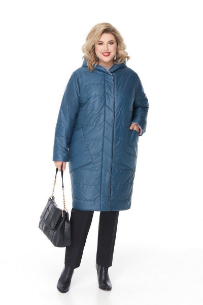 Пальто Pretty 1208 изумруд-пудра - фото 2