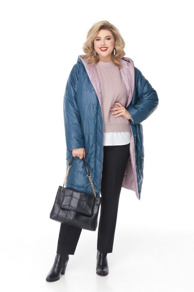 Пальто Pretty 1208 изумруд-пудра - фото 1