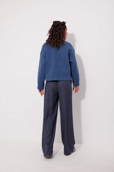 Круглогодичная футболка полуприлегающего силуэта из хлопка MG Wear 2261 синий_меланж - фото 7