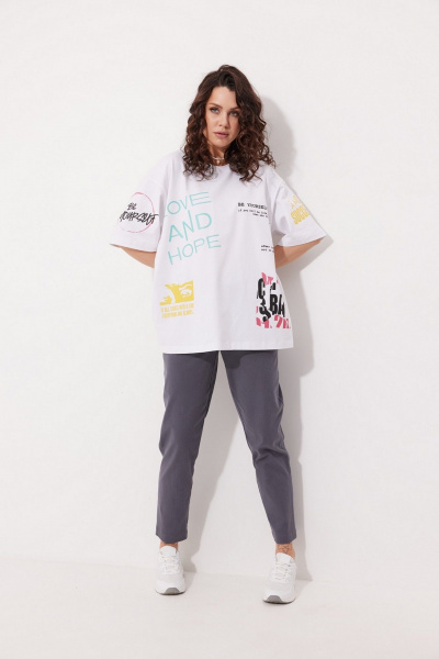 Зауженные брюки хлопковые с карманами стильные MG Wear 4124 серый - фото 4