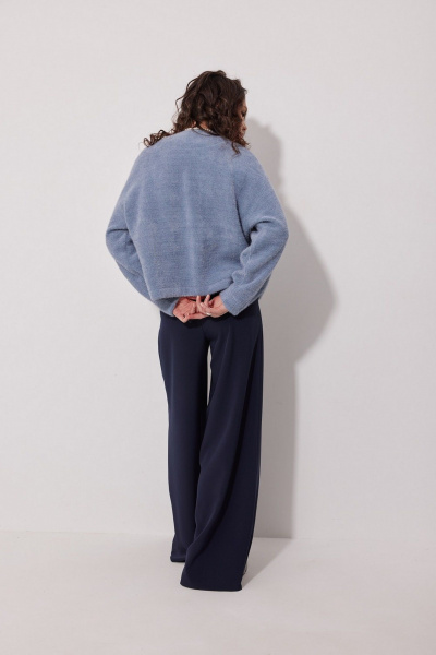 Синие брюки-карго из костюмной ткани с съемным элементом MG Wear 4147 синий - фото 8