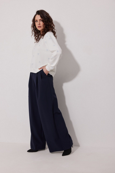 Синие брюки-карго из костюмной ткани с съемным элементом MG Wear 4147 синий - фото 1