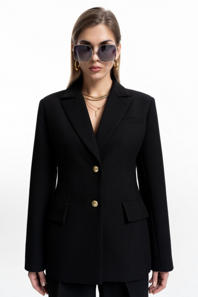 Деловой костюм жакет с нагрудной вытачкой и шортами SILVERSPICE S-1527 - фото 6