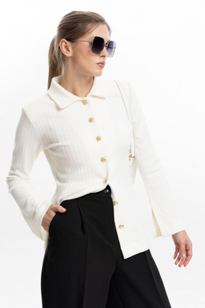 Демисезонный трикотажный жакет прилегающего силуэта SILVERSPICE S-7508 - фото 1