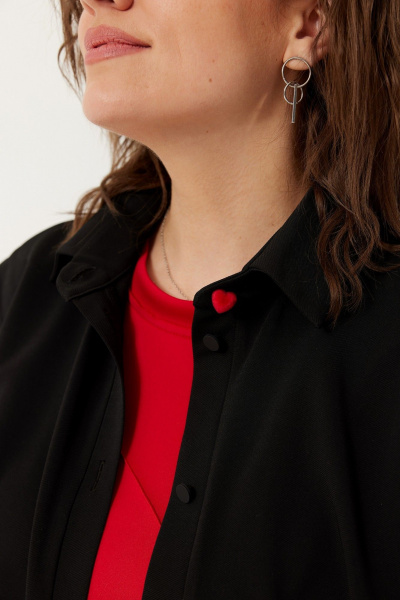 Полуприлегающий жилет из струящейся ткани для многослойных образов BegiModa 7018 чёрный - фото 7