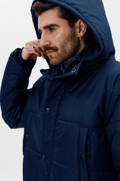 Утепленная демисезонная куртка с капюшоном GO M9001/20-04. 176-182 - фото 5