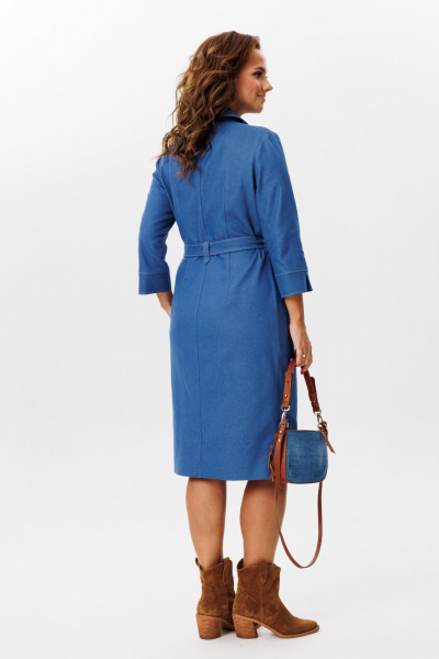 Джинсовое платье полуприлегающего силуэта с карманами Mubliz 220 джинс - фото 12