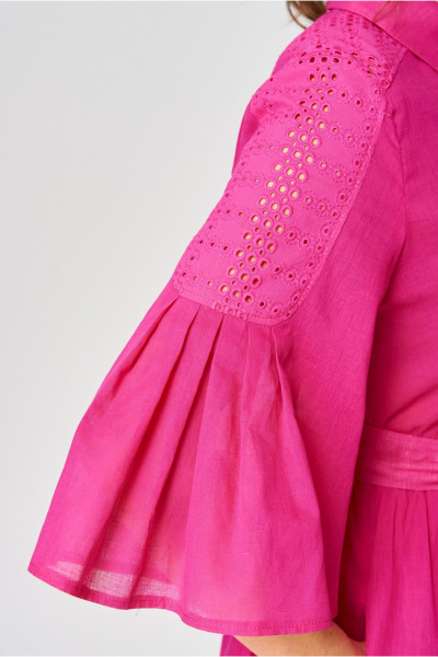 Платье с рельефами, складками и съемным поясом EVA GRANT 7181В - фото 13