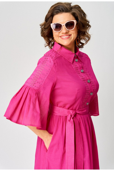 Платье с рельефами, складками и съемным поясом EVA GRANT 7181В - фото 12