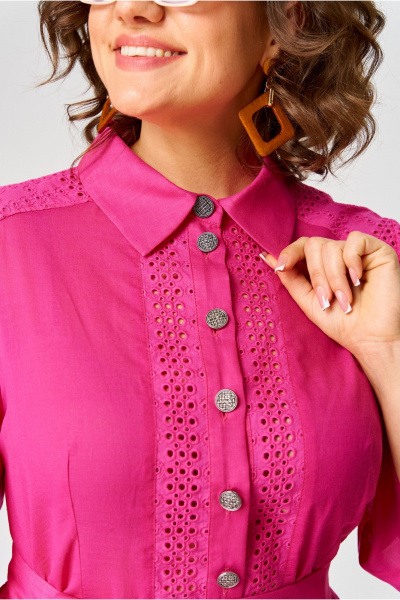 Платье с рельефами, складками и съемным поясом EVA GRANT 7181В - фото 10