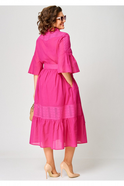 Платье с рельефами, складками и съемным поясом EVA GRANT 7181В - фото 5