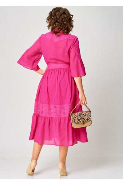 Платье с рельефами, складками и съемным поясом EVA GRANT 7181В - фото 4